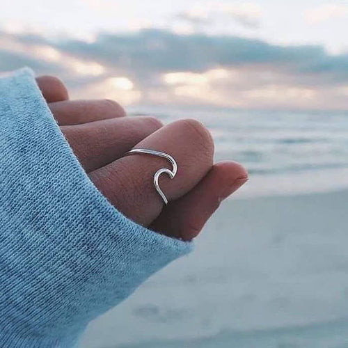 Wave Alloy Silver Ring Wedding Ring for Women Jewelry Accessories Engagement Ring Women Dress Party Rings Women's Rings