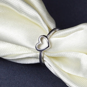 New Fashion Heart Shaped Wedding Ring for Woman Rose Gold/Silver Color Simple Stye Lovely Girl Jewelry Size 5 - 11