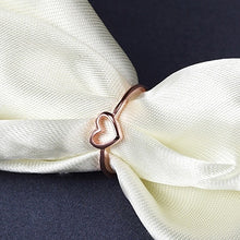 Load image into Gallery viewer, New Fashion Heart Shaped Wedding Ring for Woman Rose Gold/Silver Color Simple Stye Lovely Girl Jewelry Size 5 - 11
