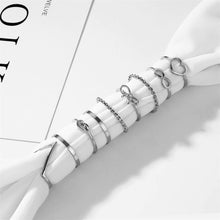 Load image into Gallery viewer, VKME Vintage Twist Gold Sliver Ring Set Lady Round Ring Female Knuckle Fashion Wedding Jewelry Accessories
